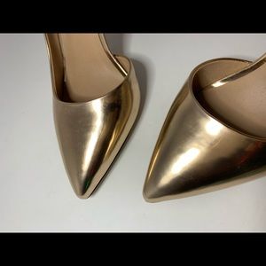 Call it Spring Rose Gold Metallic Heels *New*